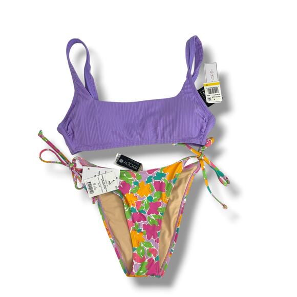 NEW Mix & Match Bikini Set Medium Salt & Cove / Cotton On Purple Floral Cheeky - Picture 3 of 12